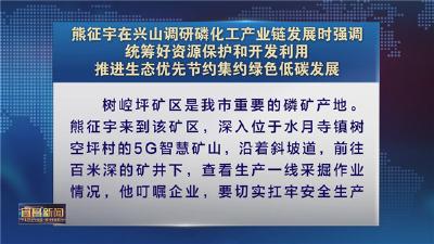 熊征宇在兴山调研磷化工产业链发展