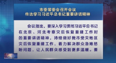 市委常委会召开会议