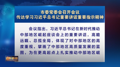 市委常委会召开会议