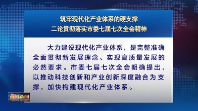 二论贯彻落实市委七届七次全会精神 筑牢现代化产业体系的硬支撑