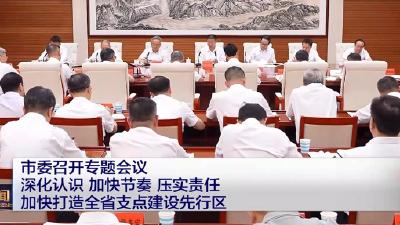 市委召开专题会议 深化认识 加快节奏 压实责任加快打造全省支点建设先行区