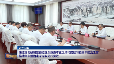 陈红辉调研城建领域群众身边不正之风和腐败问题集中整治工作  推动集中整治走深走实见行见效