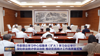 市委理论学习中心组集体（扩大）学习会议举行 深化依法统计依法治统 推动宜昌统计工作高质量发展