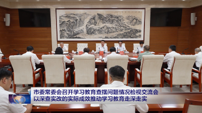 市委常委会召开学习教育查摆问题情况检视交流会 以深查实改的实际成效推动学习教育走深走实