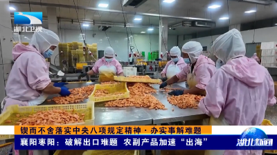 锲而不舍落实中央八项规定精神·办实事解难题丨襄阳枣阳：破解出口难题 农副产品加速“出海”