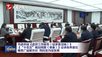 市政府就《政府工作报告（征求意见稿）》《“十五五”规划纲要（草案）》征求各界意见 集思广益聚共识 同向发力促发展