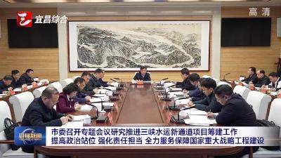 市委召开专题会议研究推进三峡水运新通道项目筹建工作 提高政治站位 强化责任担当 全力服务保障国家重大战略工程建设