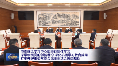 市委理论学习中心组举行集体学习 深学细悟党的创新理论 深化巩固学习教育成果 打牢开好市委常委会民主生活会思想基础