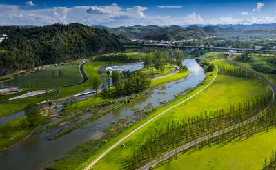 柏临河生态廊道全线建成开放
