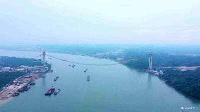 【项目进行时】白洋长江大桥主缆架设完工 预计明年建成通车