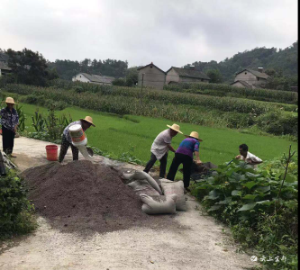 金岗岭村：烈日下村民自发修堰塘