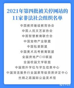 这11家非法社会组织网站及账号，关停！