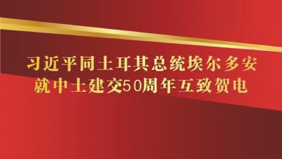 习近平同土耳其总统埃尔多安就中土建交50周年互致贺电