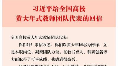 习近平回信勉励全国高校黄大年式教师团队代表