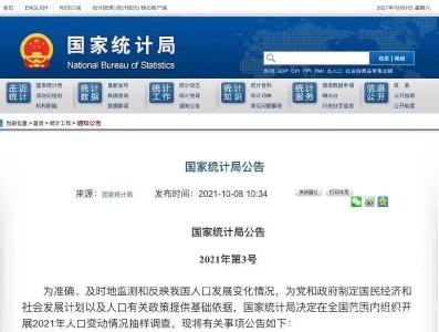 提醒！这项入户调查开始