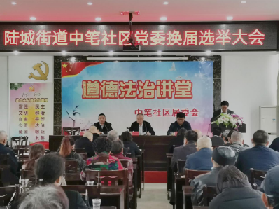中笔社区党委换届选举党员大会圆满落幕
