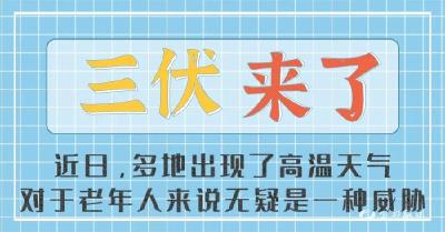 入伏了，老年人如何科学防暑？