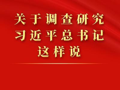 关于调查研究，习近平总书记这样说