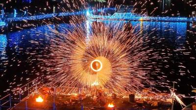 宜都天龙湾璀璨灯火点亮夏夜