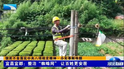 湖北卫视《湖北新闻》报道：锲而不舍落实中央八项规定精神·办实事解难题 | 宜昌宜都：整治“蜘蛛网” 让百姓更安居