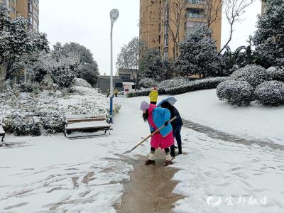 雪情即指令 清江社区80余人联动筑牢平安防线