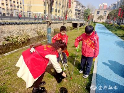 一抹“志愿红”，守护一湾“生态绿”