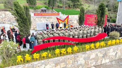 贺学文文化广场建成暨贺炳炎硬骨头民兵连授旗仪式举行