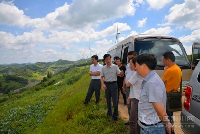 省水利厅救灾抗灾工作组察看部分乡镇水土保持情况