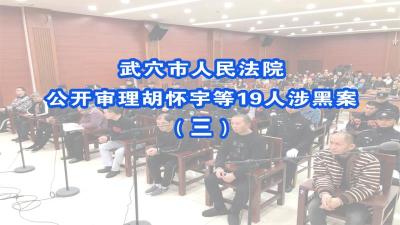 直播| 武穴：胡怀宇等19人涉黑案开庭公审（三）