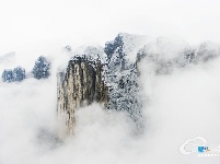航拍雪后恩施大峡谷 雪润峡谷如水墨