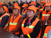 我县召开庆祝湖北省第二十二个环卫工人节暨表彰大会