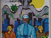 【宣恩战“疫”学生绘画】众志成城抗疫情，我们能赢！ 