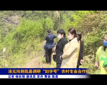 涂元玲到我县调研“妇字号”农村专业合作社发展情况