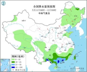 华南江南有对流性降雨天气 北方部分地区有大风和沙尘