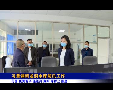 习覃调研龙洞水库防汛工作