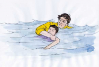 泽林高中老师和衣跳入池塘勇救落水儿童