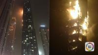 迪拜摩天楼两年半内二度失火 超过40层被火焰包围