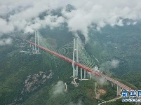 云端俯瞰北盘江大桥