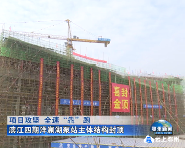项目攻坚  全速“犇”跑 滨江四期洋澜湖泵站主体结构封顶