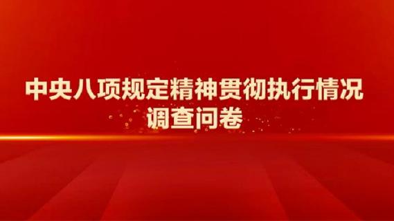 2024年中央八项规定精神贯彻执行情况调查网络调查问卷