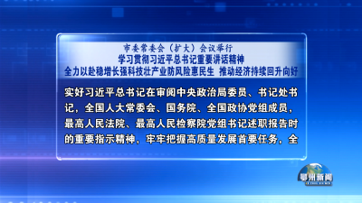 市委常委会（扩大）会议举行