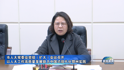 市人大常委会党组（扩大）会议召开