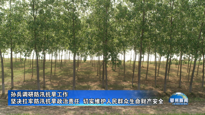 孙兵调研防汛抗旱工作