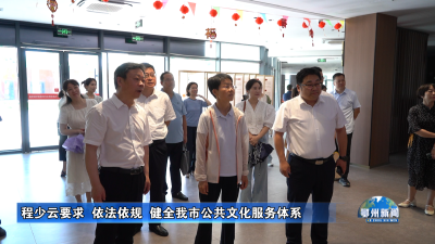 程少云要求  依法依规  健全我市公共文化服务体系