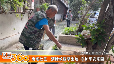南塔社区：清除蚊媒孳生地  守护平安家园