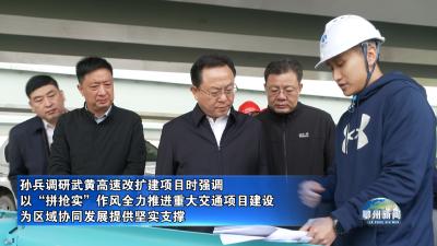 孙兵调研武黄高速改扩建项目