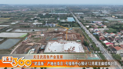 “武昌鱼”产地仓项目1号接待中心预计12月底主体结构封顶