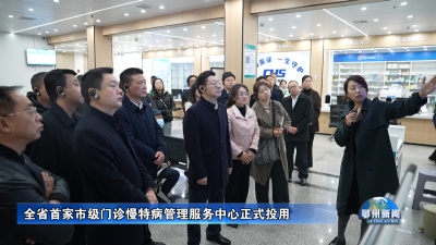 全省首家市级门诊慢特病管理服务中心正式投用