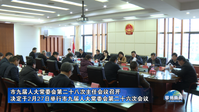 市九届人大常委会第二十八次主任会议召开