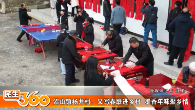 沼山镇杨井村：义写春联进乡村  墨香年味聚乡情